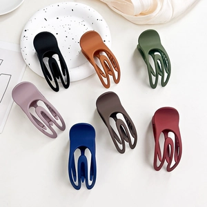 Pinza per Capelli Coreana Minimalista Opaca a Forma di U Traforata per Donna Semplice Tinta Unita Geometrica Grande Accessori