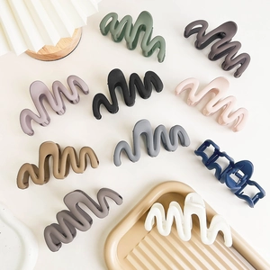 Molle per Capelli a Onde Opache per Donna Stile Coreano Grandi Mollette in Plastica a Forma di S Fermagli per Capelli Opachi Accessori per Acconciature