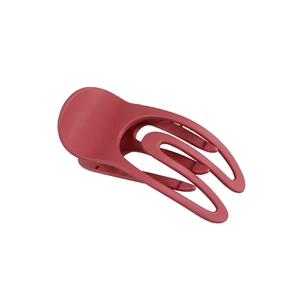 Pinza per capelli rosa opaco con design concavo a U per acconciature eleganti e tenuta sicura