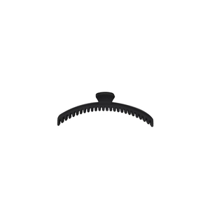 Minimalistische mattschwarze große Haarklammer mit dichten Zähnen für Hochsteckfrisuren
