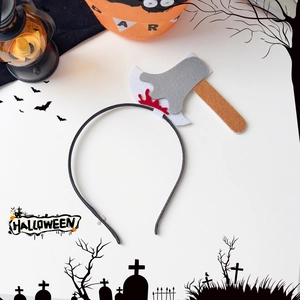 Halloween bloody axe headband made of soft felt for spooky costume party accessories