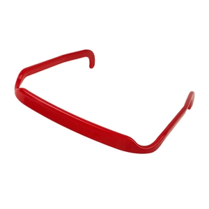 Serre-tête invisible carré minimaliste rouge brillant pour une coiffure élégante