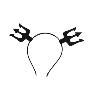 Halloween devil trident headband for party costume and festive atmosphere decoration