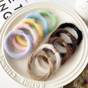 Elastici per Capelli in Peluche Dolce per Donna Scrunchies ad Alta Elasticità Cerchietti in Pelliccia Sintetica Accessori per Capelli
