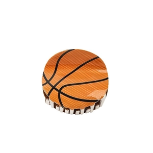 Pinza de pelo de baloncesto creativa con textura naranja realista para peinados deportivos