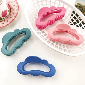 Matte cloud-shaped hair claw clips in vibrant colors for elegant styling