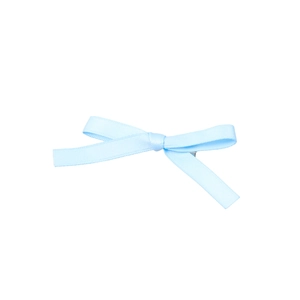 Elegant light blue ribbon bow hair clip with textured grosgrain fabric for women