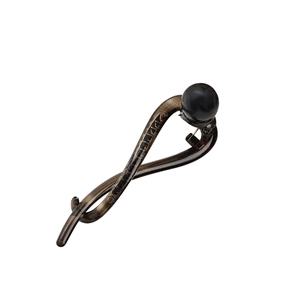 Fermaglio per capelli a banana grigio scuro con elegante perla nera decorativa