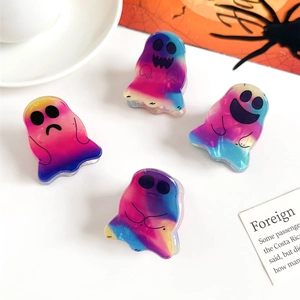 Fermaglio per Capelli Fantasma Halloween in Acrilico Sfumato per Donna Ragazza Decorazione Festa Accessori per Capelli Cartone Animato