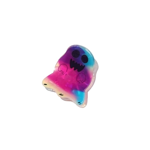 Simpatica molletta per capelli fantasma di Halloween con sfumatura glitterata