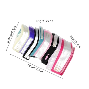 Colorful acrylic book hair claw clips in marble texture with precise dimensions and weight
