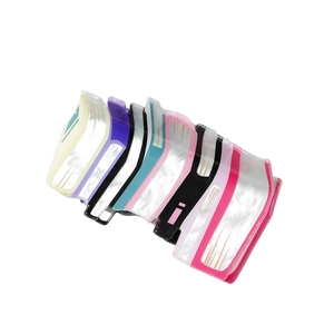 Colorful stack of books acrylic hair claw clip with a pearlescent finish for women