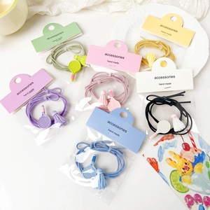 Cute Badminton Racket Shuttlecock Charm Elastic Hair Ties For Girls Sporty Sweet Style Pony Tail Scrunchies Hair Accessories