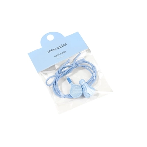 Cute blue badminton racket and shuttlecock hair ties for girls ponytail set