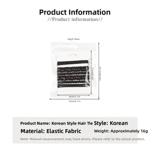 Détail des chouchous tressés avec texture en tissu élastique et détails de poids 16g