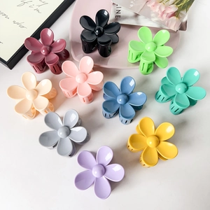 Mode Plastique ABS Fleur à Cinq Pétales Pince à Cheveux Grande Pince Requin Accessoires Cheveux pour Femmes Filles