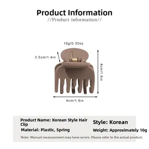 Vue détaillée de la petite pince à cheveux à 7 dents avec dimensions précises en cm