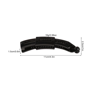 Classic black 11cm banana clip with smooth finish and high cranial top hairstyling feature