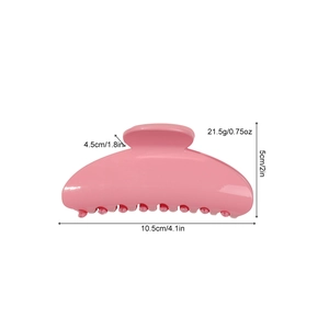 Pink semi-circle hair claw clip 10.5cm large size matte finish hair accessory for women