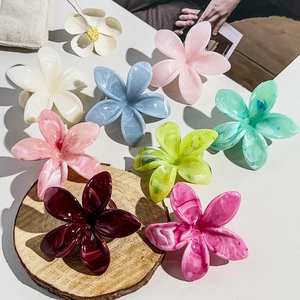 Pinza per Capelli Frangipane Bohemienne Texture Marmo Fiore Forcina per Donna Estate Spiaggia Vacanza Accessori per Capelli