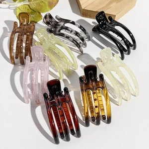 Koreanischer Stil 3-Zahn Harz Schnabelspange Große Haarkralle Rutschfeste Haarstyling Zubehör Für Damen Täglich