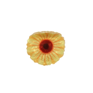 Vibrant sunflower hair claw clip with yellow marble pattern and sturdy grip teeth