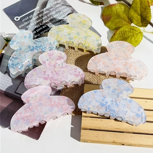 Sweet Floral Daisy Acrylic Hair Claw Clips For Women Small Fresh Half Tie Styling Non-Slip Strong Hold Hair Accessories
