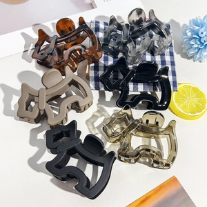 Simpatica Pinza Per Capelli A Forma Di Cane E Fiocco In Plastica Opaca Lucida Accessori Per Capelli Da Donna Elegante Clip Per Capelli
