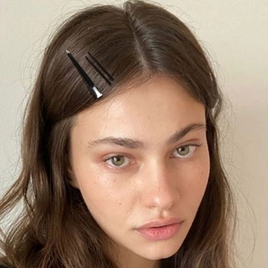 Minimalist black hair clip set featuring metal alligator clip and bobby pins on hair