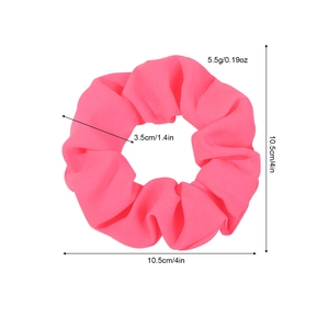 Chouchou en satin rose fluo pour femme de 10,5 cm de diamètre et 5,5 g de poids