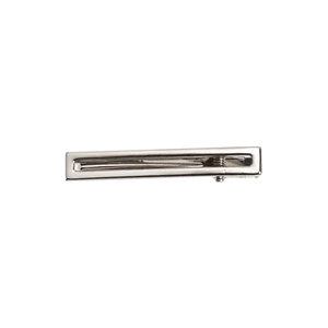 Barrette à cheveux minimaliste en métal argenté avec finition polie et surface lisse