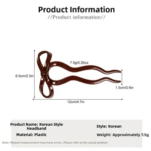 Detailed measurement diagram showing a brown U-shaped bow hair fork with 12cm length dimensions