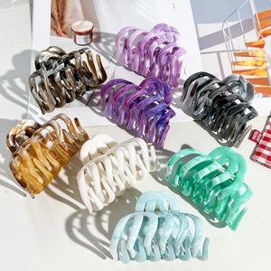 Marble Texture Large Hair Claw Clip For Women Fashion ABS Plastic Shark Clip Hair Accessory Styling Tool Accessory