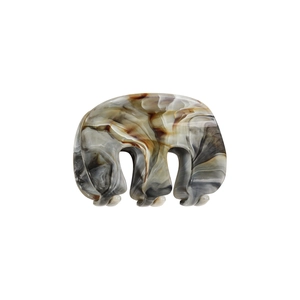 Pince à cheveux élégante en forme de M avec motif marbré et fini acétate brillant