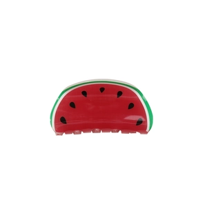 Pince à cheveux en forme de pastèque en acrylique pour femmes au design de fruits doux