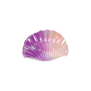 Gradient shell hair claw clip with iridescent pearl finish and oceanic vacation style