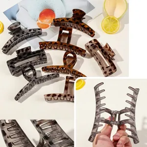 Leopard and tortoiseshell print hair claw clips in various styles with strong metal spring