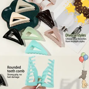 Pinces à cheveux triangulaires évidées aux couleurs gelée pour coiffure femme