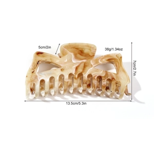 Grande molletta per capelli con motivo marmorizzato da 13,5 cm per capelli folti e acconciature
