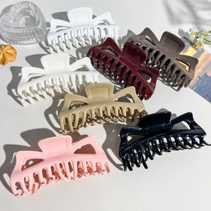 Matte Silicone Large Shark Hair Claw Clip Non-Slip Strong Hold Geometric Styling Tool For Women Thick Hair Accessories