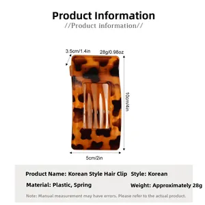 Schéma technique détaillé montrant les dimensions de la pince à cheveux écaille