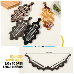 Large 9 inch banana hair clips in four stylish colors with 23cm length for thick hair