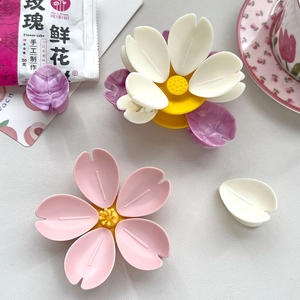 Cherry Blossom Magnetic Sealing Clip Fridge Magnet Flower Food Bag Storage Clip Handmade ABS Resin Hair Claw Fashion Accessory