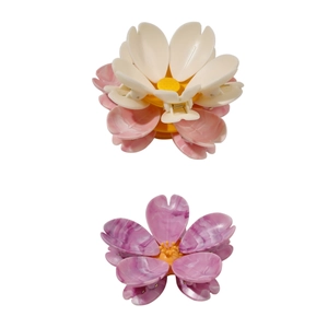 3D cherry blossom magnetic food clips and fridge magnets in pink and white set