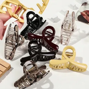 Elegant large hair claw clips in assorted colors for thick hair fashion styling