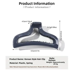 Detailed view of the 9.5cm fishtail hair claw clip showing precise product dimensions