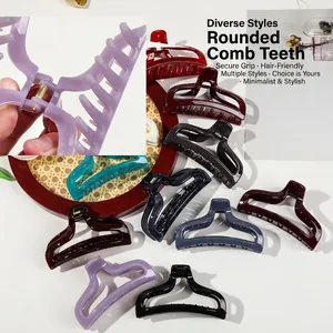 Polished fishtail hair claws in multiple colors with smooth teeth and strong metal spring