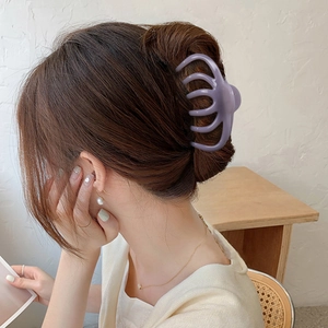 Elegante pinza per capelli a polpo viola per capelli folti in stile coreano minimalista
