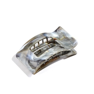 Square marble texture hair claw clip made of acetic acid material for women hair styling