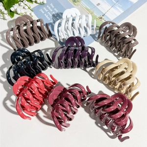 Large Matte Silicone Hair Claw Clip For Women Thick Hair Non-Slip Shark Hairpin Elegant Back Of Head Fashion Hair Accessories